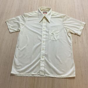 Vintage 1970s Zayre Menshop Shirt Disco Boogie Geek Hipster Thin Nylon Large